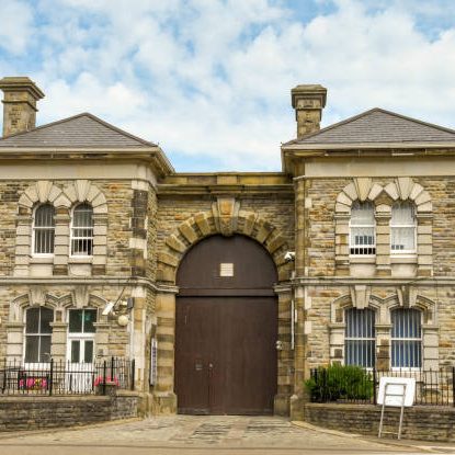 A picture of an old Victorian women's prison called HMP Holloway